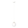 Luster na sajli ROYAL 1xE14/10W/230V pr. 14 cm bela