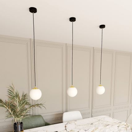 Luster na sajli ROYAL 1xE14/10W/230V pr. 14 cm crno