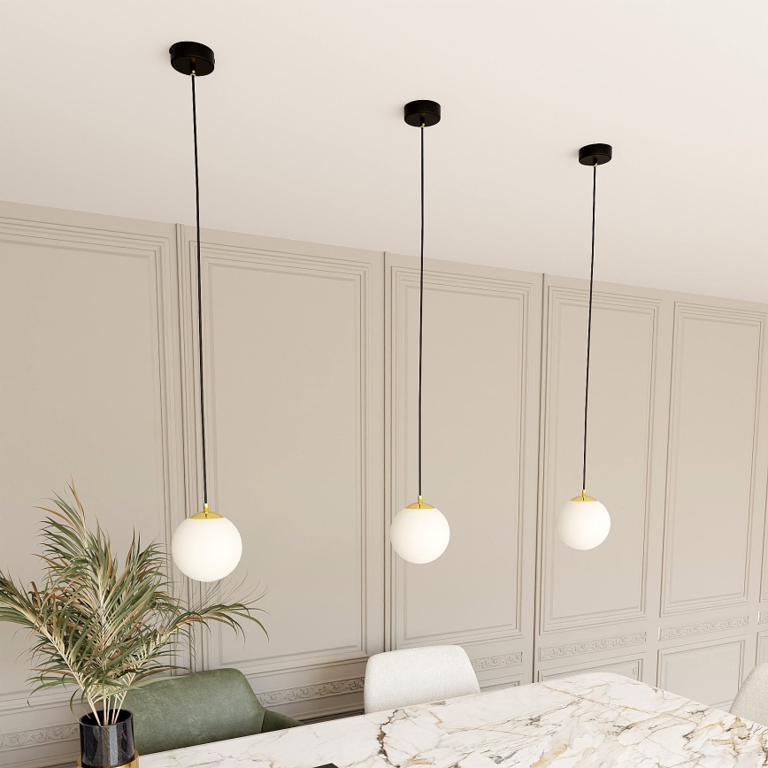 Luster na sajli ROYAL 1xE14/10W/230V pr. 14 cm crno