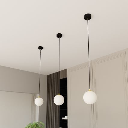 Luster na sajli ROYAL 1xE14/10W/230V pr. 14 cm crno