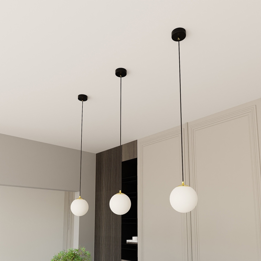 Luster na sajli ROYAL 1xE14/10W/230V pr. 14 cm crno