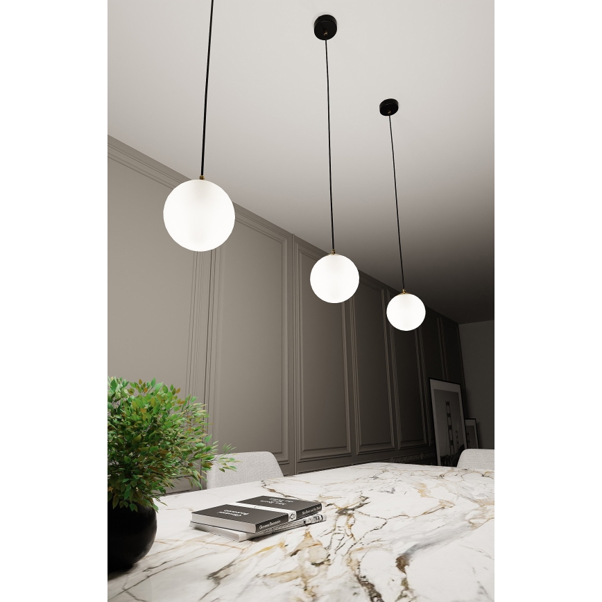 Luster na sajli ROYAL 1xE14/10W/230V pr. 14 cm crno