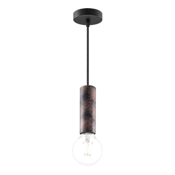 Luster na sajli SAGA 1xE27/40W/230V crno/bronzana
