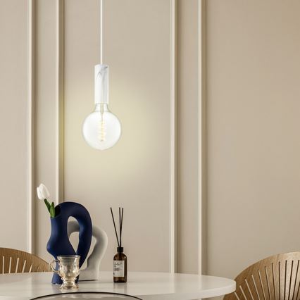 Luster na sajli SAGA 1xE27/40W/230V mermerna