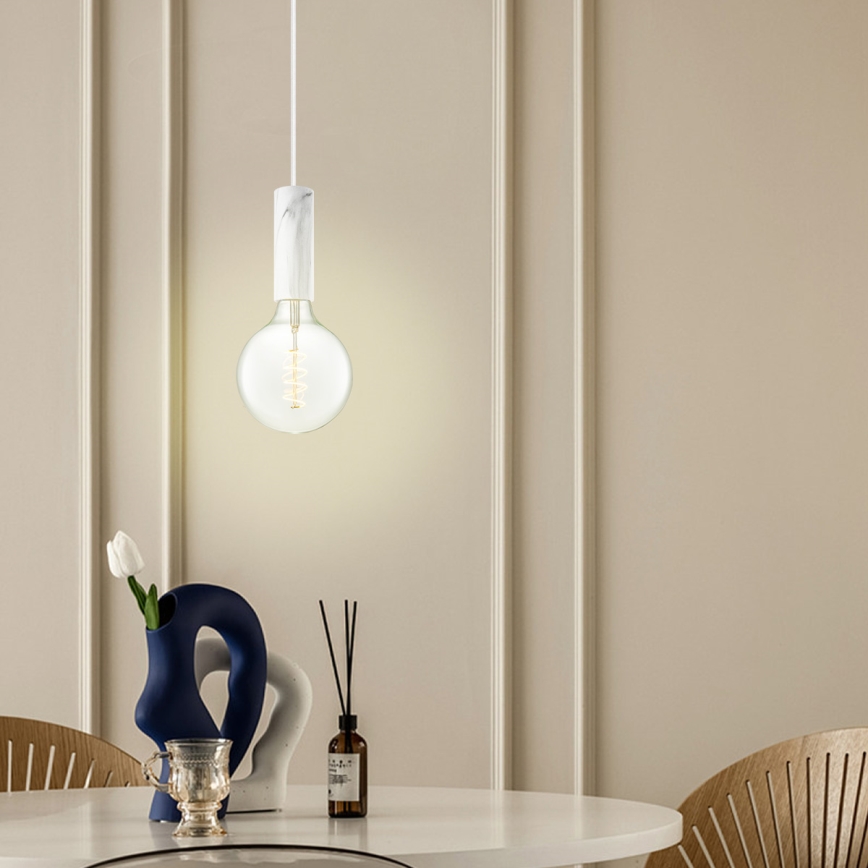 Luster na sajli SAGA 1xE27/40W/230V mermerna