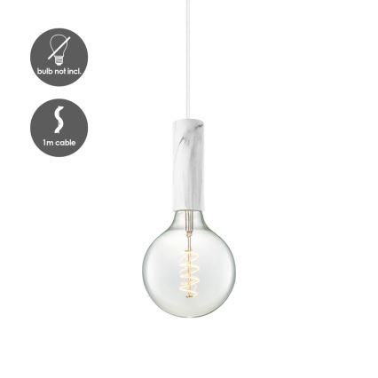 Luster na sajli SAGA 1xE27/40W/230V mermerna