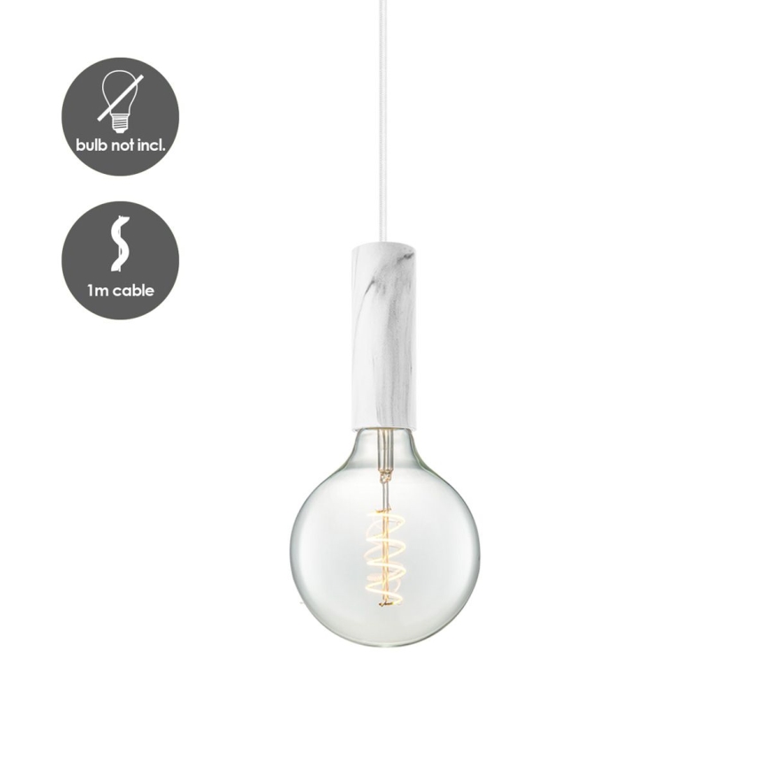 Luster na sajli SAGA 1xE27/40W/230V mermerna