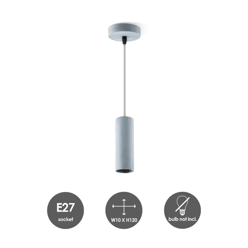 Luster na sajli SAGA 1xE27/40W/230V sivo