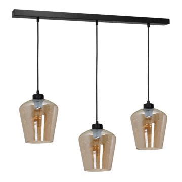 Luster na sajli SANTIAGO 3xE27/60W/230V braon