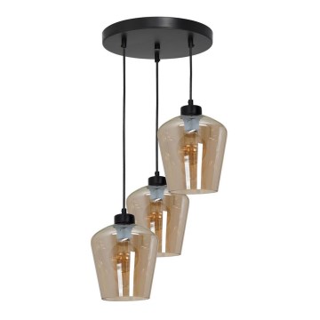 Luster na sajli SANTIAGO 3xE27/60W/230V braon