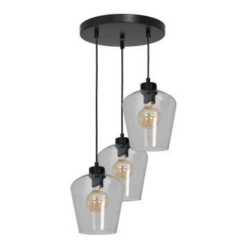 Luster na sajli SANTIAGO 3xE27/60W/230V proziran