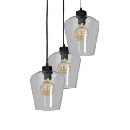 Luster na sajli SANTIAGO 3xE27/60W/230V proziran