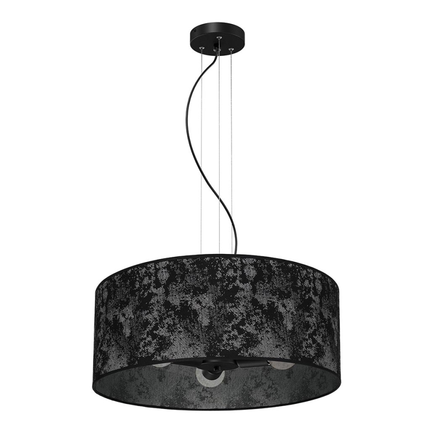 Luster na sajli SATINO 3xE27/60W/230V crno/sivo