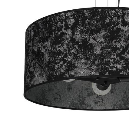 Luster na sajli SATINO 3xE27/60W/230V crno/sivo