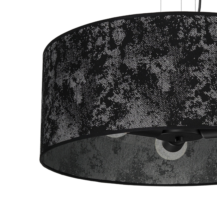 Luster na sajli SATINO 3xE27/60W/230V crno/sivo