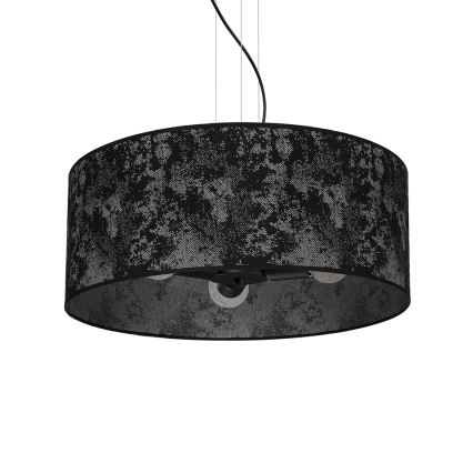 Luster na sajli SATINO 3xE27/60W/230V crno/sivo