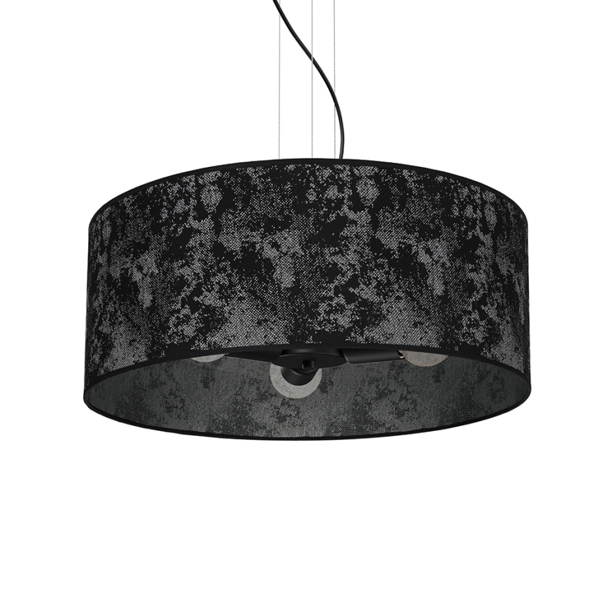 Luster na sajli SATINO 3xE27/60W/230V crno/sivo
