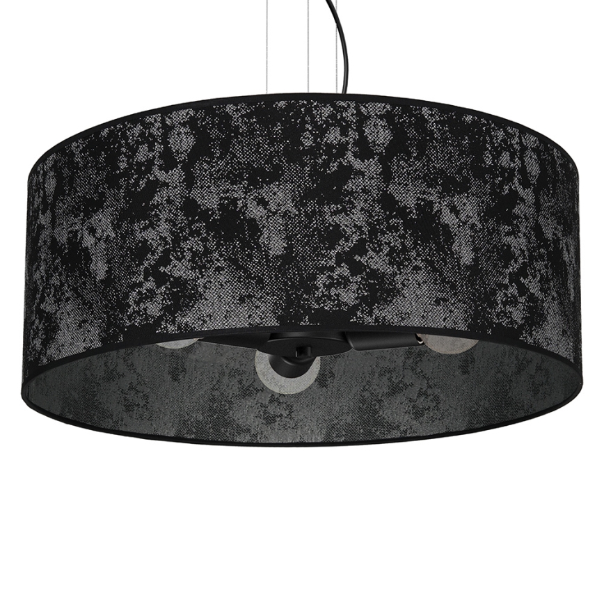 Luster na sajli SATINO 3xE27/60W/230V crno/sivo