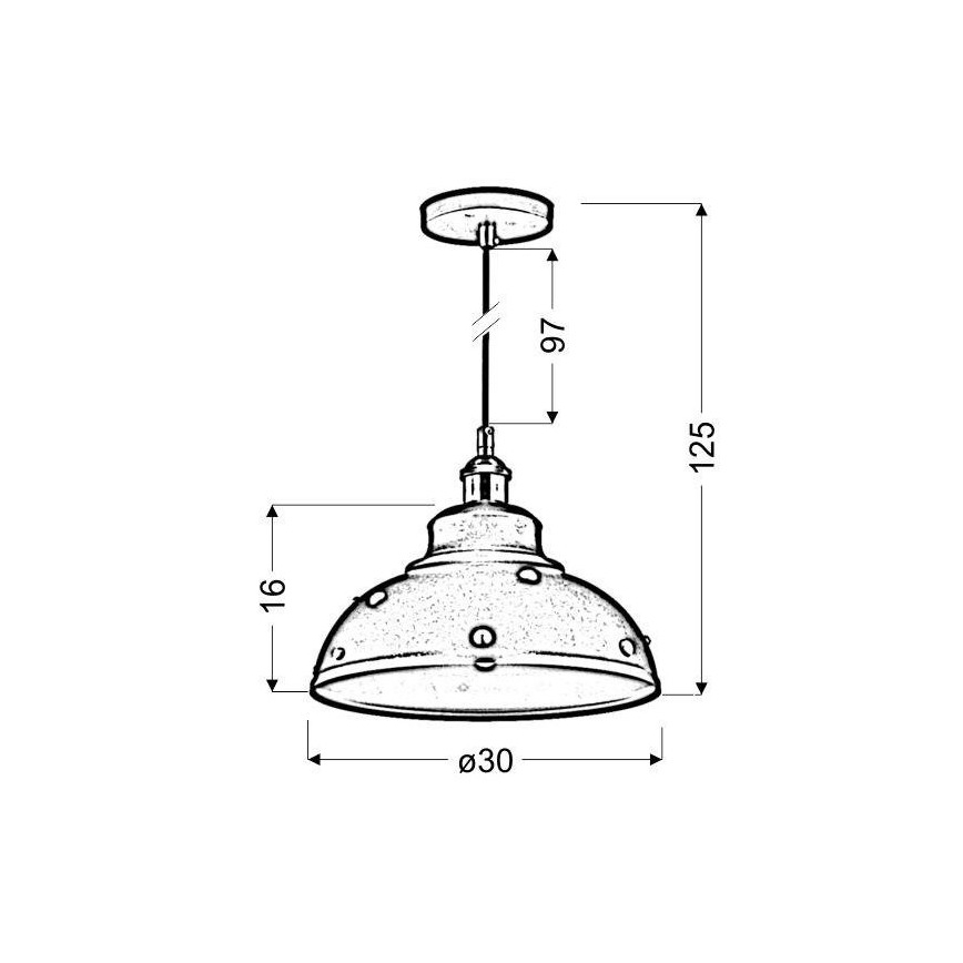 Luster na sajli SCRIMI 1xE27/60W/230V