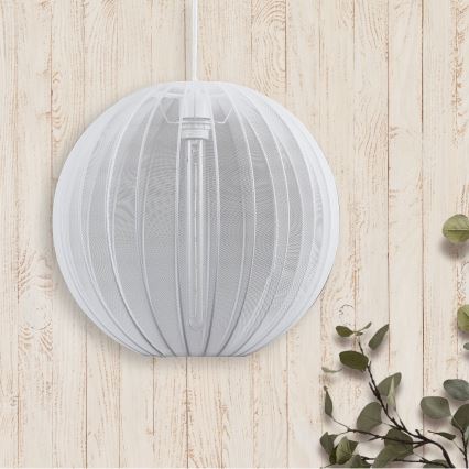 Luster na sajli SENSAI 1xE27/20W/230V pr. 40 cm bela