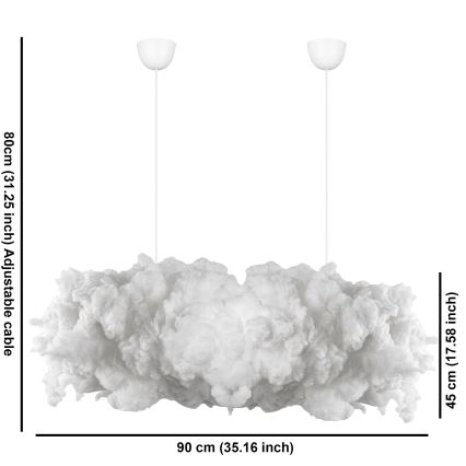 Luster na sajli SERENE 1xE27/40W/230V beli