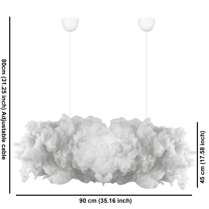 Luster na sajli SERENE 1xE27/40W/230V beli