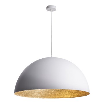 Luster na sajli SFERA 1xE27/60W/230V pr. 35 cm bela/zlatna
