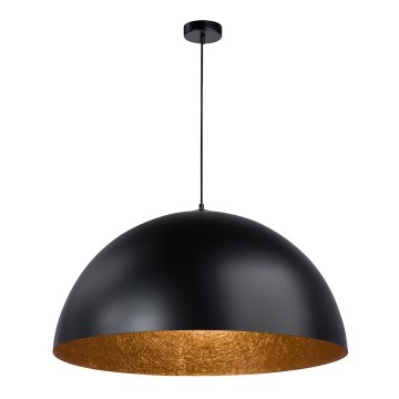 Luster na sajli SFERA 1xE27/60W/230V pr. 50 cm crno/bakrena