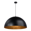 Luster na sajli SFERA 1xE27/60W/230V prečnik 35 cm crna/bakrena