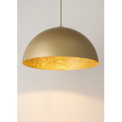 Luster na sajli SFERA 1xE27/60W/230V prečnik 35 cm zlatna