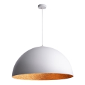 Luster na sajli SFERA 1xE27/60W/230V Ø 35 cm bela/bakrena