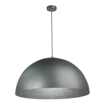 Luster na sajli SFERA 1xE27/60W/230V Ø 35 cm siva/srebrna
