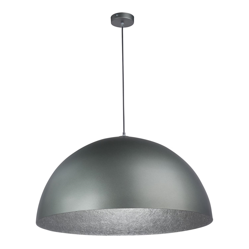 Luster na sajli SFERA 1xE27/60W/230V Ø 35 cm siva/srebrna