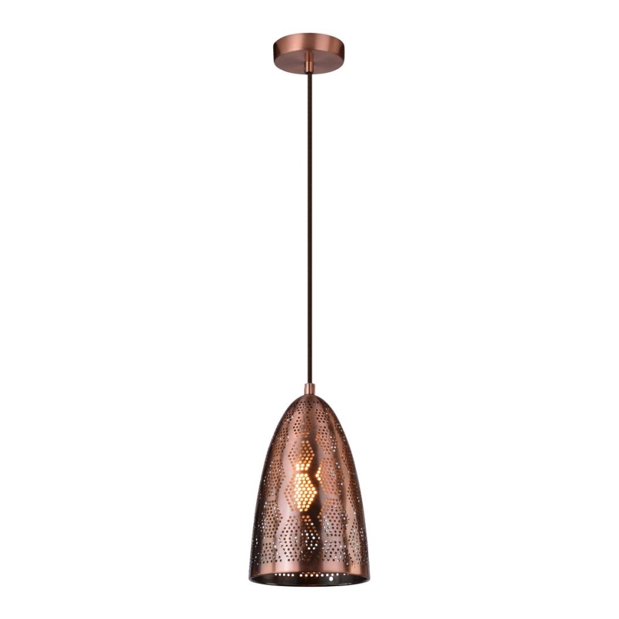 Luster na sajli SFINKS 1xE27/60W/230V bakreno