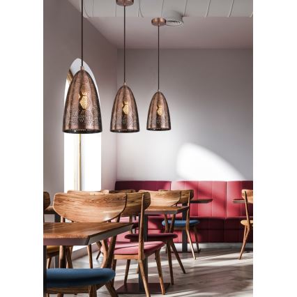 Luster na sajli SFINKS 1xE27/60W/230V bakreno