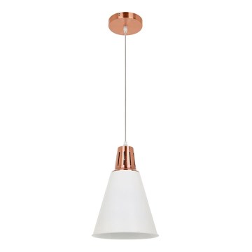 Luster na sajli SHADE 1xE27/15W/230V bakrena/bela