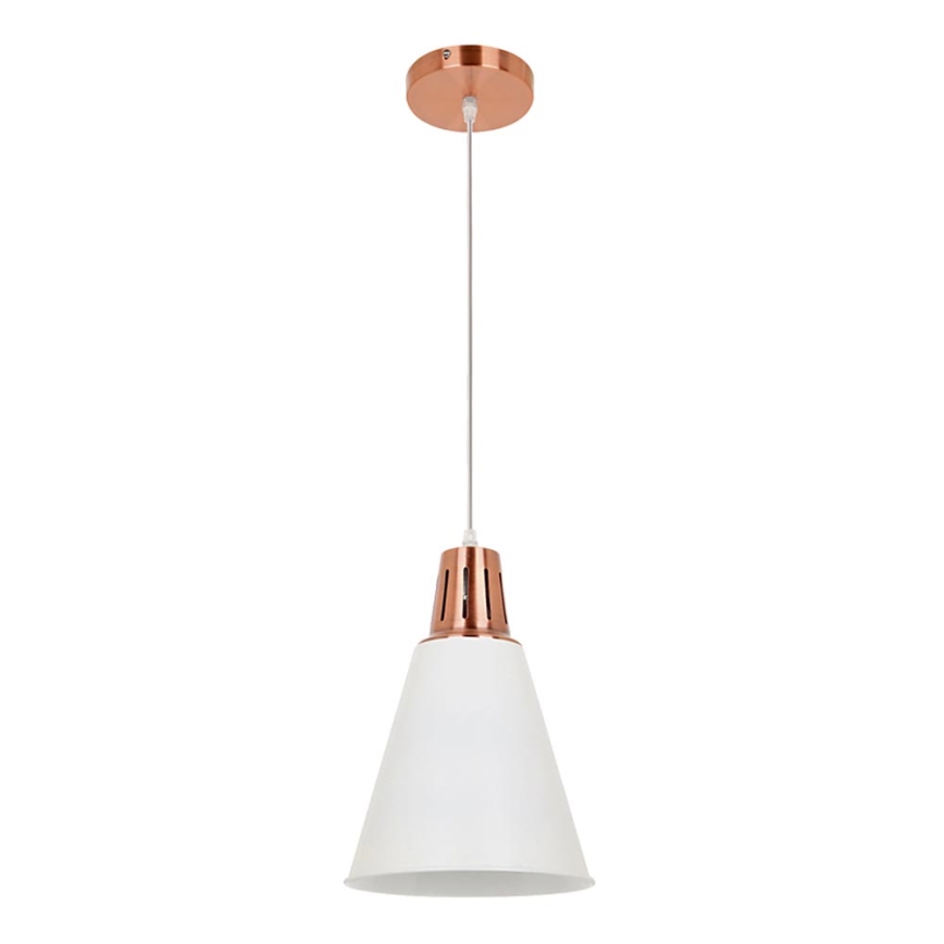 Luster na sajli SHADE 1xE27/15W/230V bakrena/bela