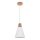 Luster na sajli SHADE 1xE27/15W/230V bakrena/bela