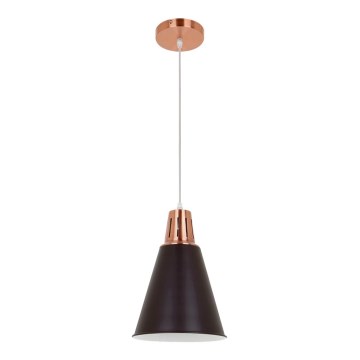 Luster na sajli SHADE 1xE27/15W/230V bakrena/crno