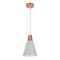 Luster na sajli SHADE 1xE27/15W/230V bakrena/sivo
