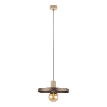 Luster na sajli SILA 1xE27/15W/230V pr. 30 cm braon/bež