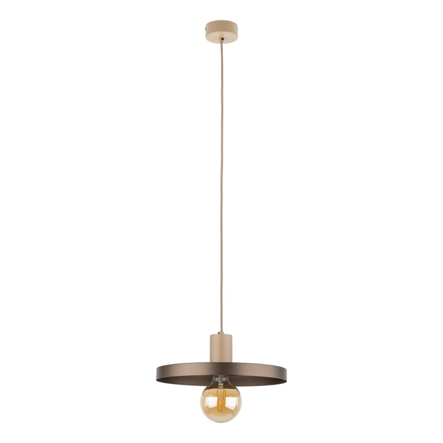 Luster na sajli SILA 1xE27/15W/230V pr. 30 cm braon/bež