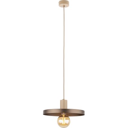 Luster na sajli SILA 1xE27/15W/230V pr. 30 cm braon/bež