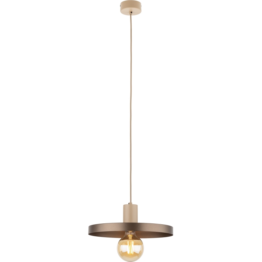 Luster na sajli SILA 1xE27/15W/230V pr. 30 cm braon/bež