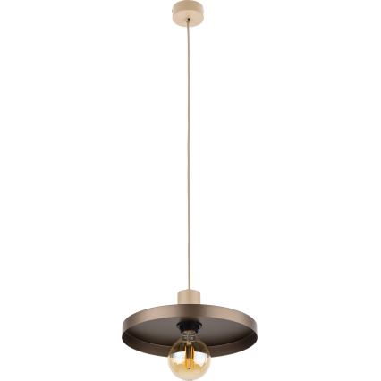 Luster na sajli SILA 1xE27/15W/230V pr. 30 cm braon/bež
