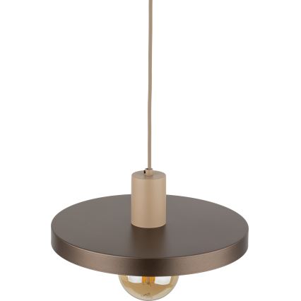 Luster na sajli SILA 1xE27/15W/230V pr. 30 cm braon/bež