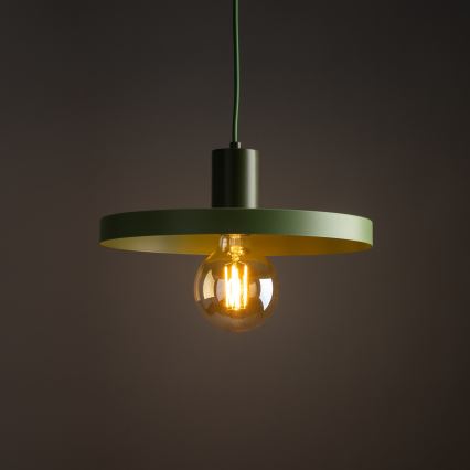 Luster na sajli SILA 1xE27/15W/230V pr. 30 cm zelena