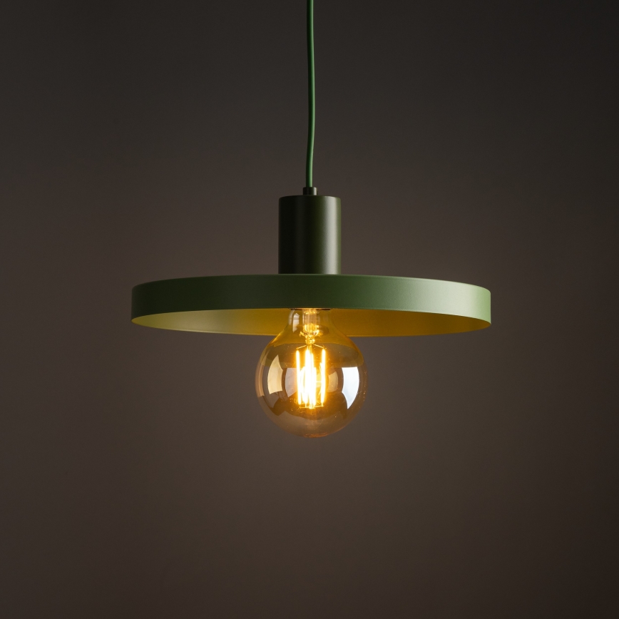 Luster na sajli SILA 1xE27/15W/230V pr. 30 cm zelena