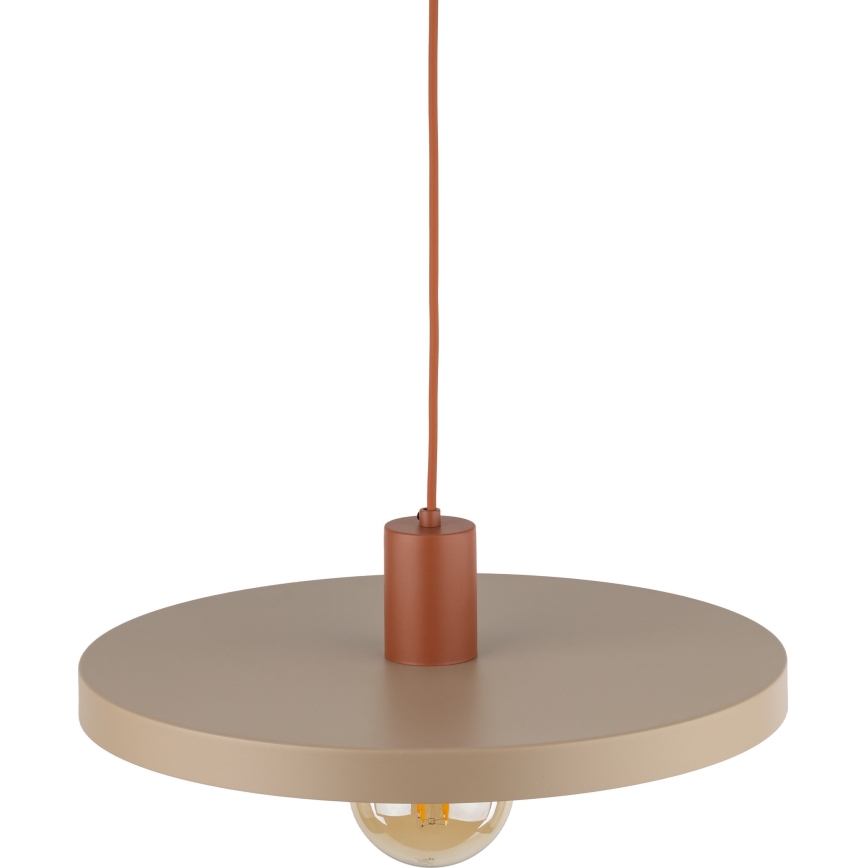 Luster na sajli SILA 1xE27/15W/230V pr. 40 cm bež/cigla