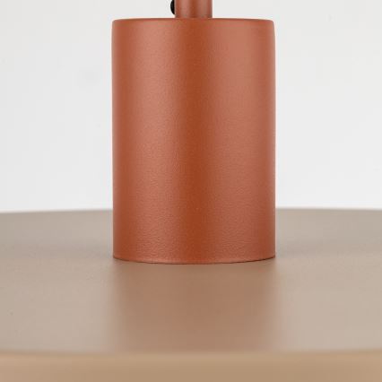Luster na sajli SILA 1xE27/15W/230V pr. 40 cm bež/cigla